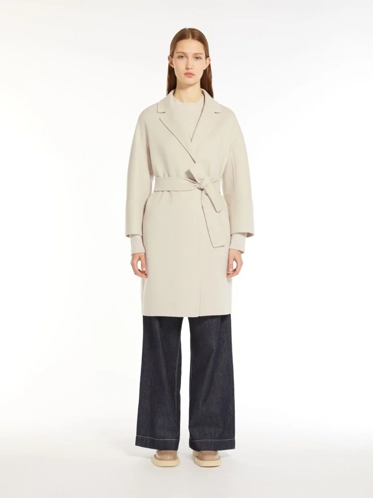 Luxury Outerwear Double-Face Designer Cashmere Coat Handmade Warm